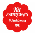 Kit 9 emblemas obrigatórios